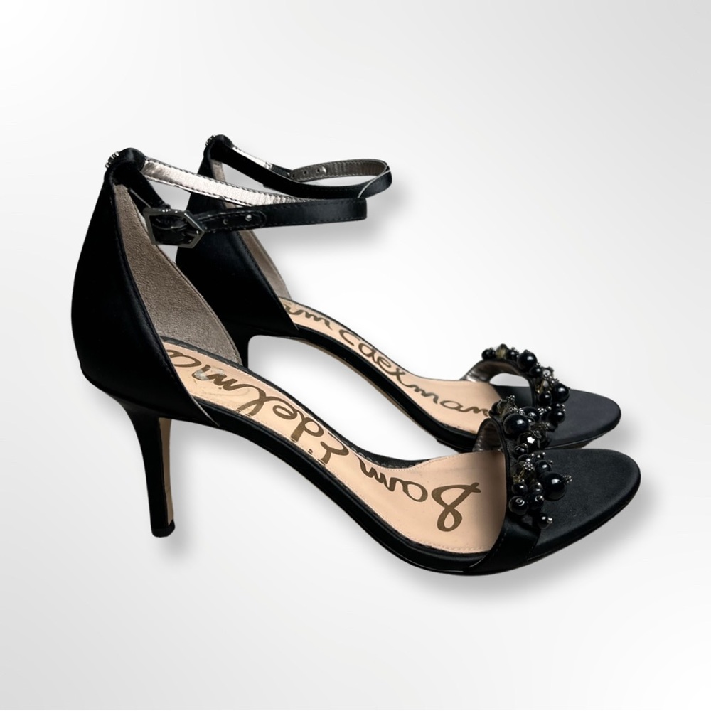 SAM EDELMAN Platt Women's  Open Toe High Heel Ankle Strap Embellished Sandals